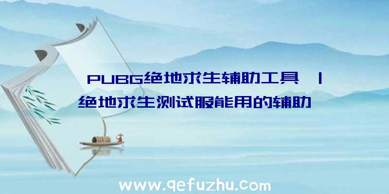 「PUBG绝地求生辅助工具」|绝地求生测试服能用的辅助